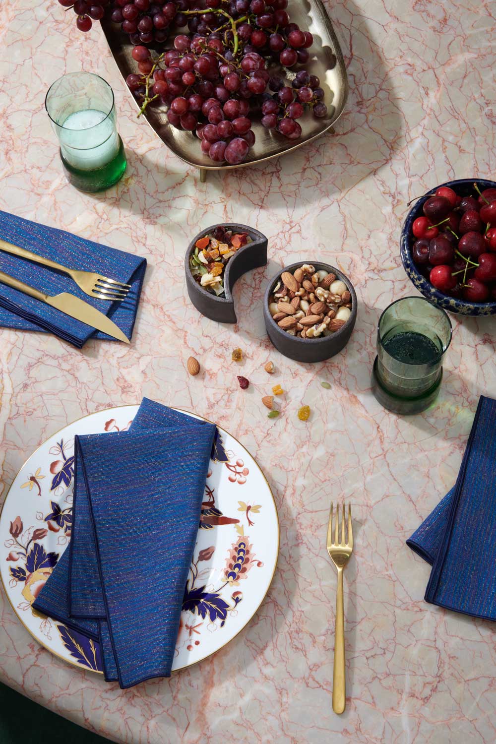 ATELIER SAUCIER - Sapphire Linen Napkin Set -