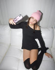 Wildflower - Flames - Pink & Black iPhone Case -