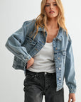 Jemina Denim - The Aura Cropped Denim Jacket -