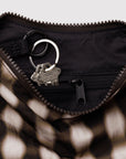 Baggu - Small Nylon Crescent Bag - Blurred Gingham Brown -