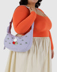 Baggu - Medium Nylon Crescent Bag - Embroidered Miffy -