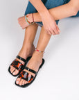 Melissa - Melissa Ivy Slide II Ad - Black/Tortoiseshell -