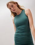 Richer Poorer - Carrie Shirred Mini - Mallard Green -