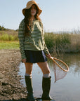 Rat Boi - Skate Long Sleeve - Olive Stripe -