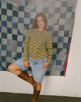 Rat Boi - Skate Long Sleeve - Olive Stripe -
