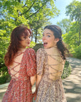 Whimsy & Row - Dena Dress in Rhubarb Floral -