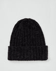 Hyer Goods - Alpaca Chunky Wool Rib Beanie - Heather Black