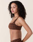 Andie Swim - The Rye Bikini Top - Sierra Plaid -