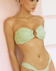 Montce - Avo Floral Tori Ties Bandeau Bikini Top -