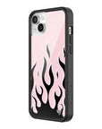 Wildflower - Flames - Pink & Black iPhone Case -