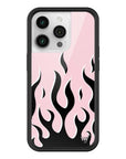 Wildflower - Flames - Pink & Black iPhone Case - iPhone 14 Pro