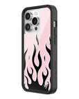 Wildflower - Flames - Pink & Black iPhone Case -