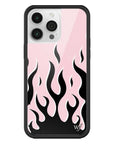 Wildflower - Flames - Pink & Black iPhone Case - iPhone 14 Pro Max