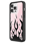 Wildflower - Flames - Pink & Black iPhone Case -