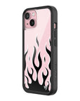 Wildflower - Flames - Pink & Black iPhone Case -