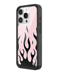 Wildflower - Flames - Pink & Black iPhone Case -