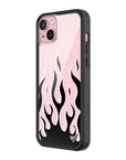 Wildflower - Flames - Pink & Black iPhone Case -