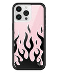 Wildflower - Flames - Pink & Black iPhone Case - iPhone 15 Pro Max