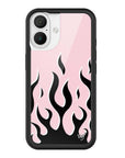 Wildflower - Flames - Pink & Black iPhone Case - iPhone 16
