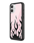 Wildflower - Flames - Pink & Black iPhone Case -