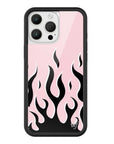 Wildflower - Flames - Pink & Black iPhone Case - iPhone 16 Pro Max