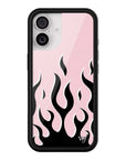 Wildflower - Flames - Pink & Black iPhone Case -