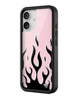 Wildflower - Flames - Pink & Black iPhone Case -