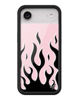 Wildflower - Flames - Pink & Black iPhone Case -