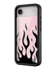 Wildflower - Flames - Pink & Black iPhone Case -