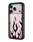 Wildflower - Flames - Pink & Black iPhone Case -