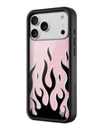 Wildflower - Flames - Pink & Black iPhone Case -
