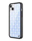 Wildflower iPhone case 14 Blue Gingham Hearts Vintage Cute Classic 2