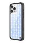 Wildflower iPhone case 15 Pro Max Blue Gingham Hearts Vintage Cute Classic 2
