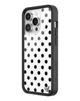 Wildflower iPhone case 14 Pro Polka Dot White Black Cute