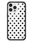 Wildflower iPhone case 15 Pro Max Polka Dot White Black Cute