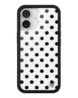 Wildflower iPhone case 17 Polka Dot White Black Cute