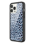 Wildflower iPhone case 13 Pro Max Blue Meow Leopard Cute