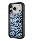 Wildflower iPhone case 17 Pro Blue Meow Leopard Cute