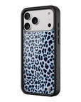 Wildflower iPhone case 17 Pro Max Blue Meow Leopard Cute