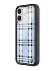 Wildflower iPhone case 16 Plaid Blue Cute