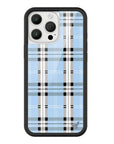 Wildflower iPhone case 16 Pro Max Plaid Blue Cute