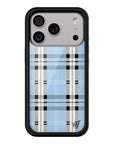 Wildflower iPhone case 17 Pro Plaid Blue Cute