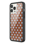 Wildflower iPhone case 13 Pro Max Polka Dot Brown Blue Cute