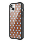 Wildflower iPhone case 14 Polka Dot Brown Blue Cute