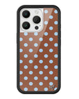 Wildflower iPhone case 16 Pro Polka Dot Brown Blue Cute