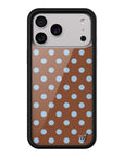 Wildflower iPhone case 17 Pro Max Polka Dot Brown Blue Cute
