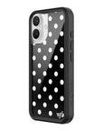 Wildflower Polka Dot Black and White iPhone 16 Case