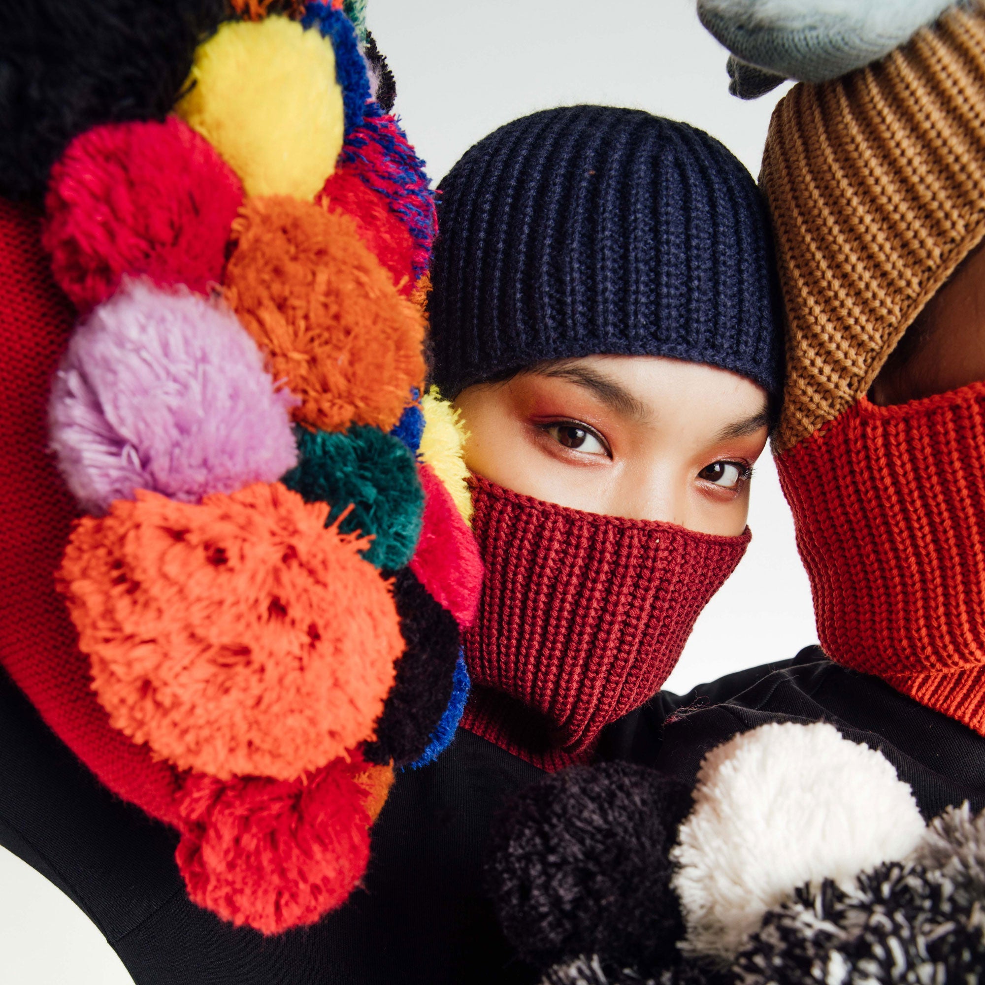 Verloop - Ribbed Colorblock Balaclava -