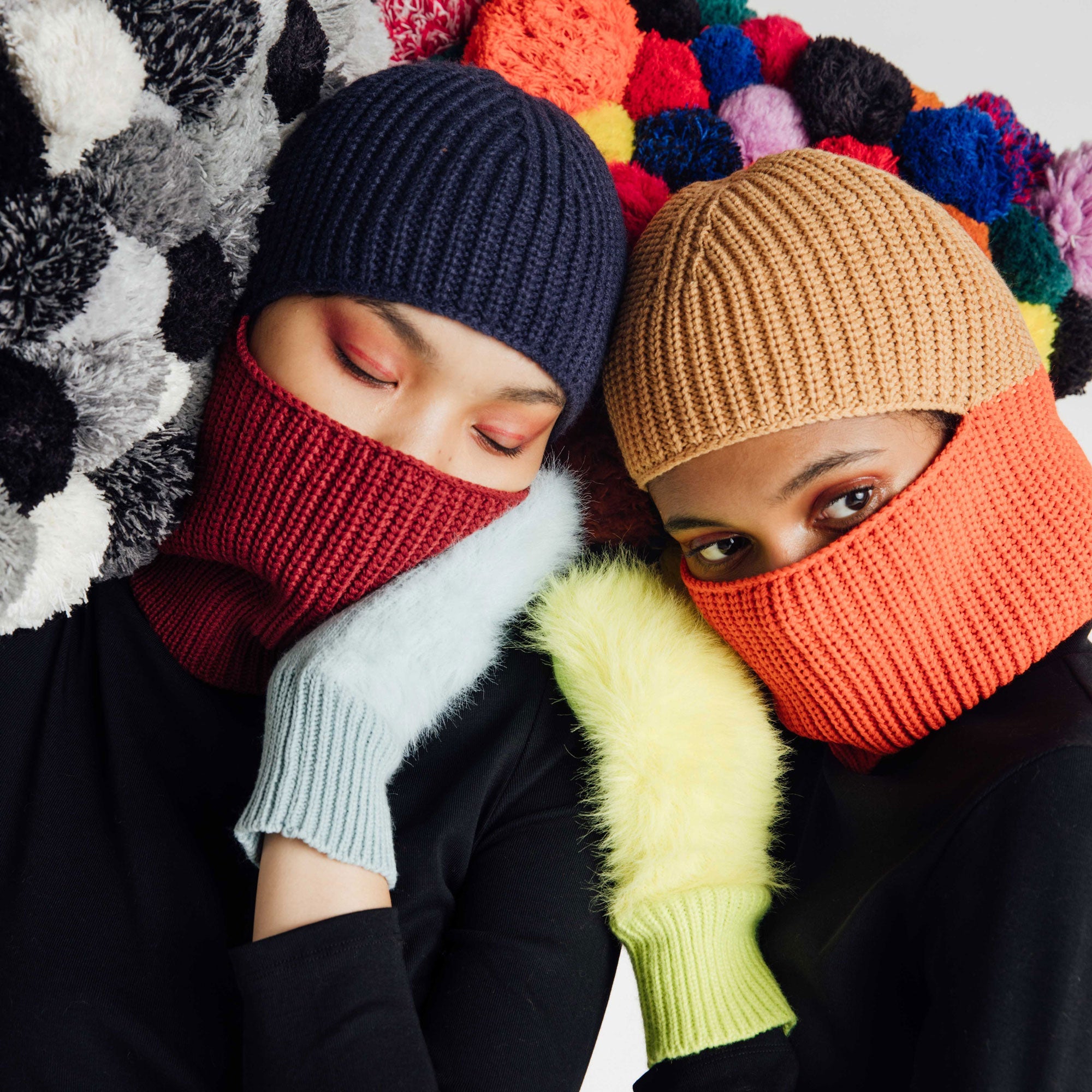 Verloop - Ribbed Colorblock Balaclava -