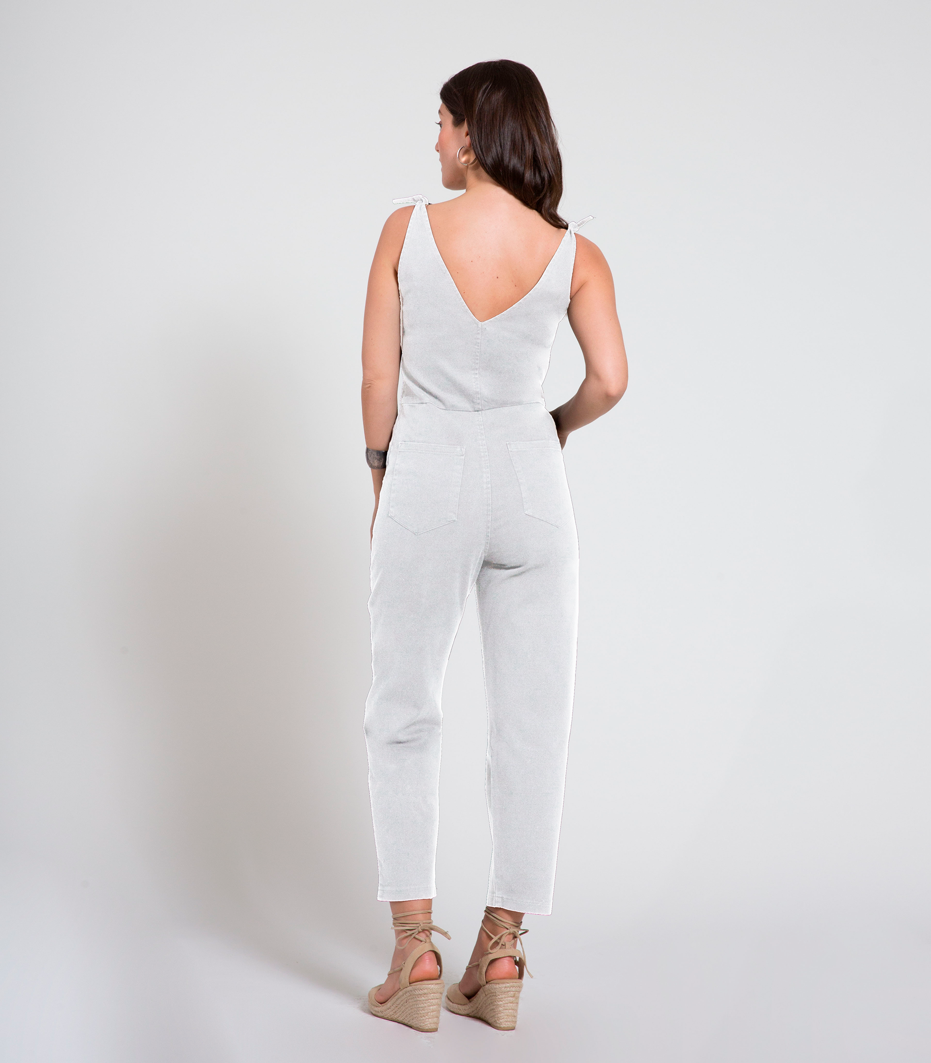 Loup - Slate Tie Strap Coveralls - White -